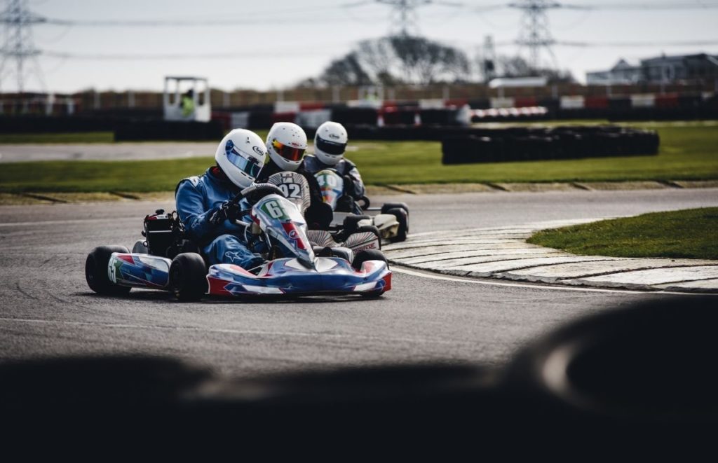 Three men go karting