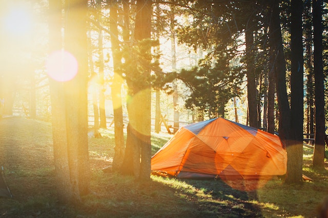 uv protection using a canvas tent